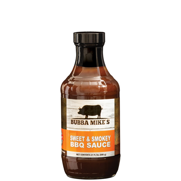 21 oz jar of Bubba Mike's branded Sweet & Smokey BBQ Sauce