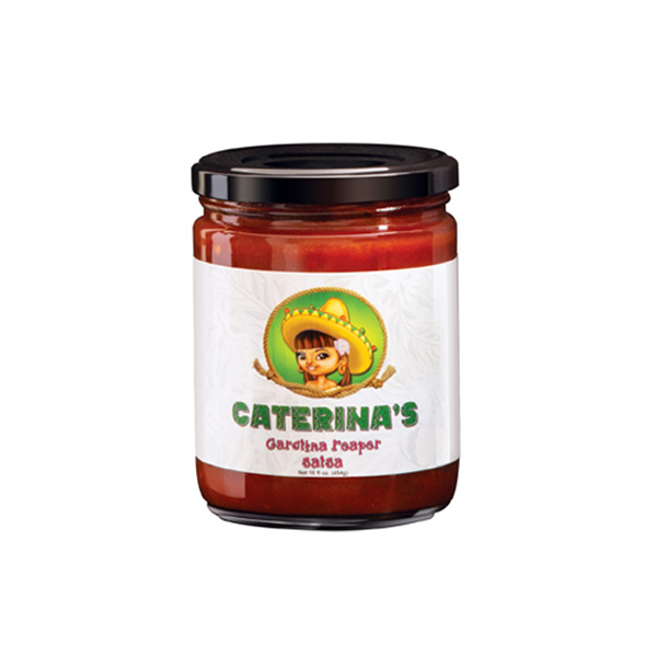 16 oz jar of Caterina's branded Carolina Reaper. 000594